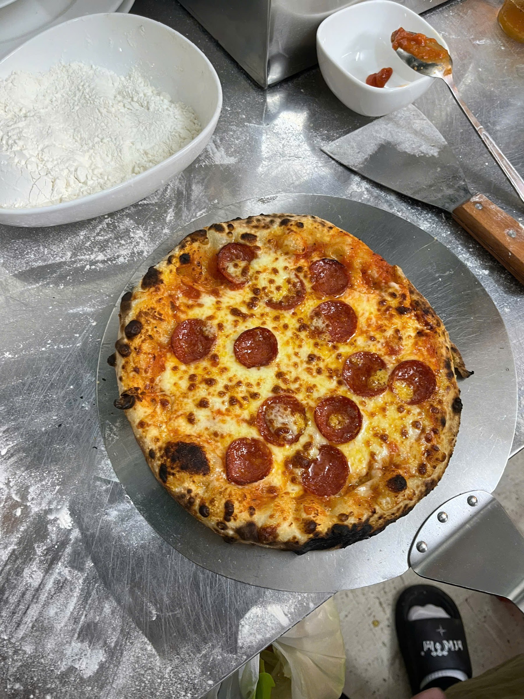 Pepperoni pizza at LeoLen Pizza